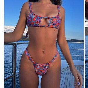 NWT strawberry milk mob bikini set size medium